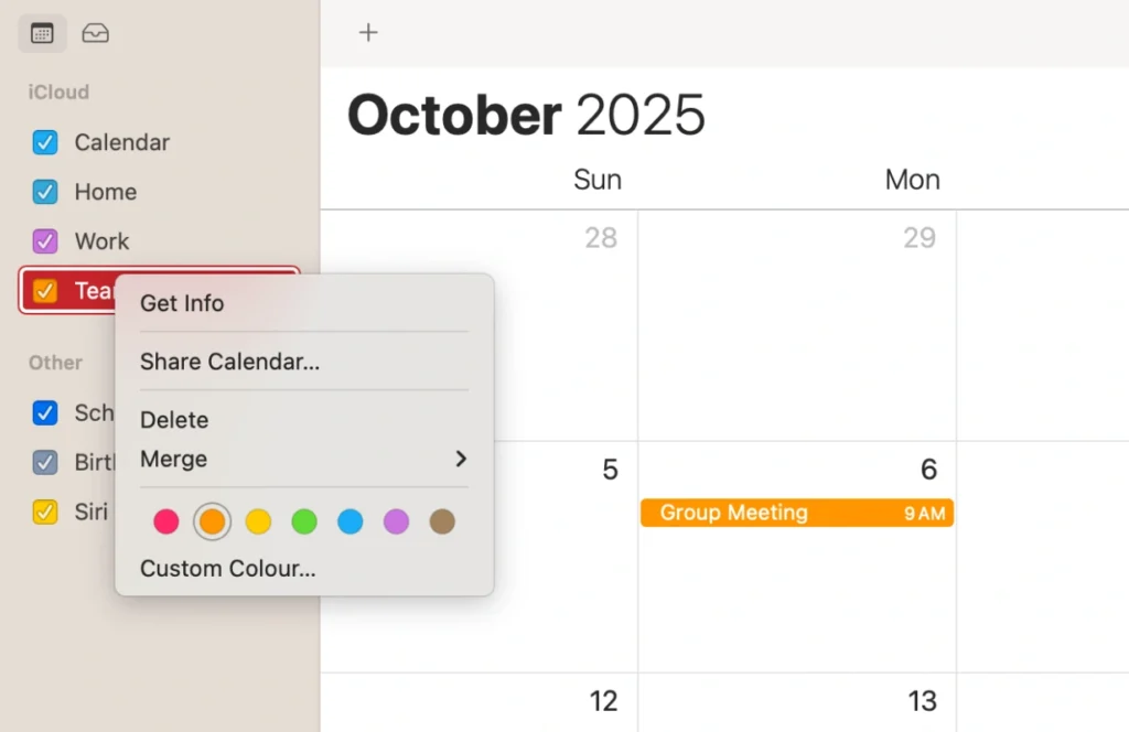 Apple calendar tips: Color-Code Multiple Calendars for mac